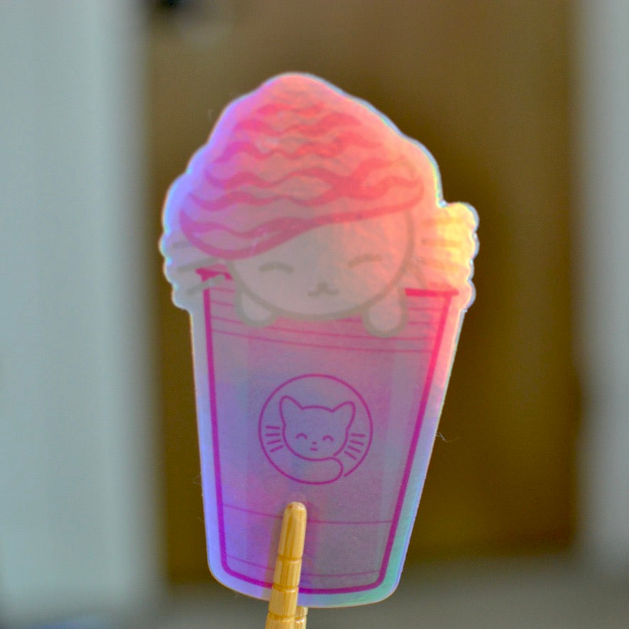 Holo Pink Drink Sticker