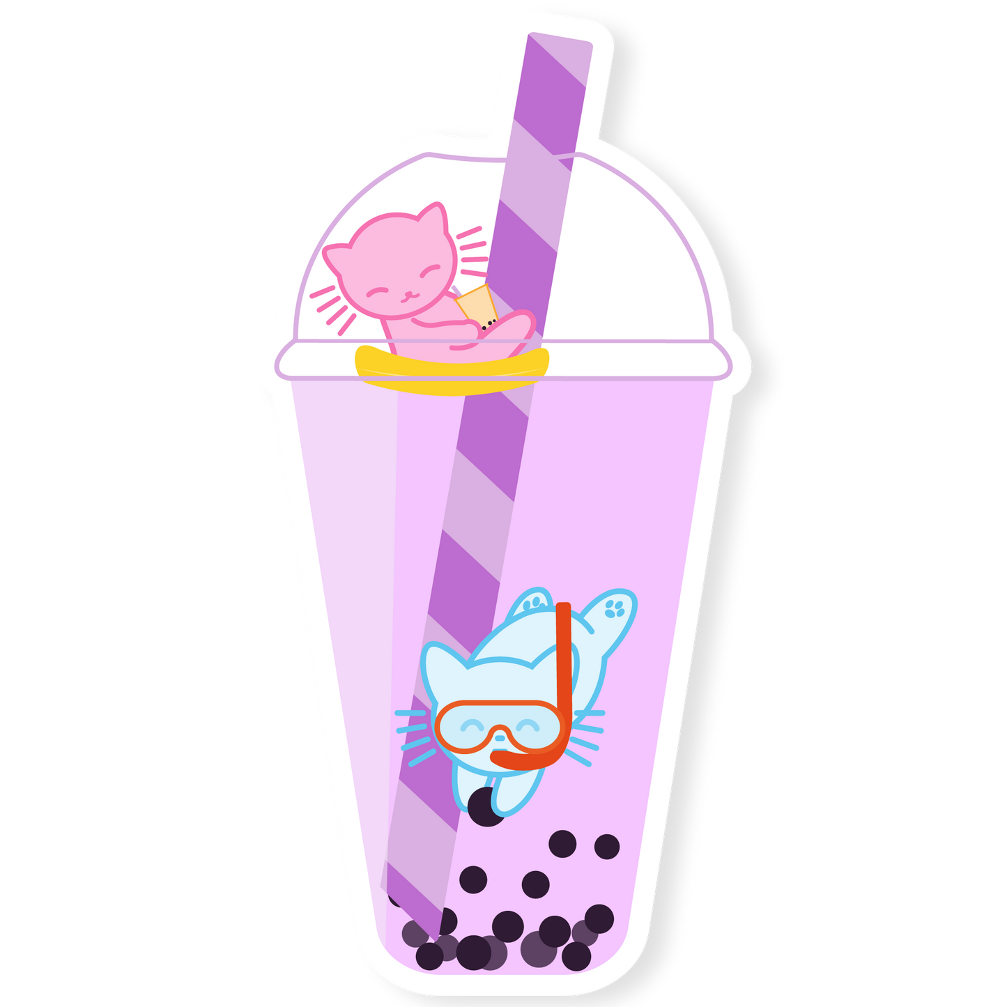 Fishing for Boba Sticker