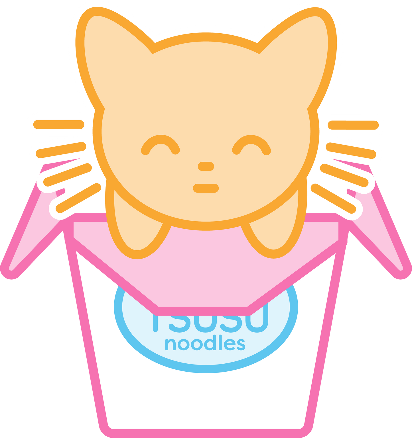 Noodle Cat Sticker