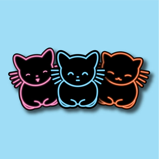 Neon Cat Sticker