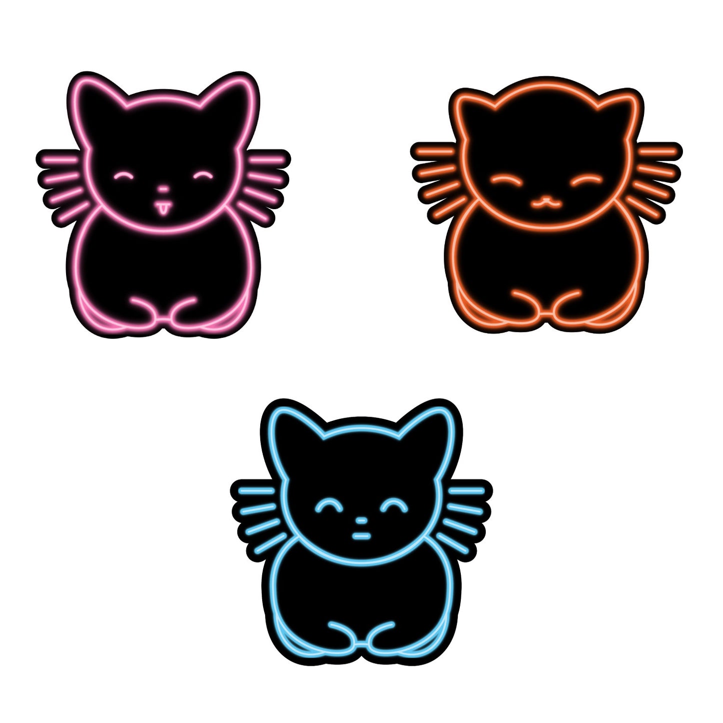 Neon Cat Sticker