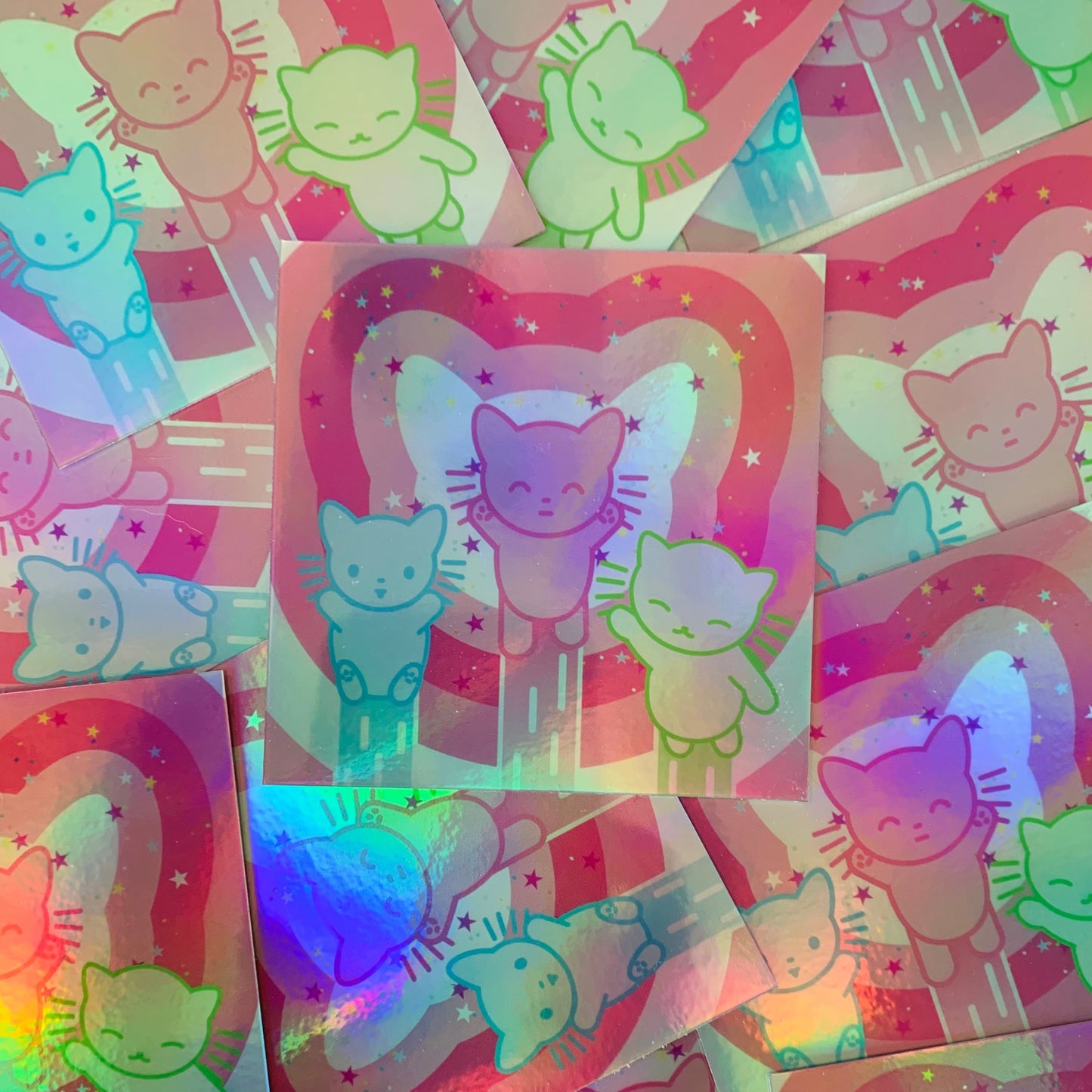 Powerpuff Cats Holo Sticker