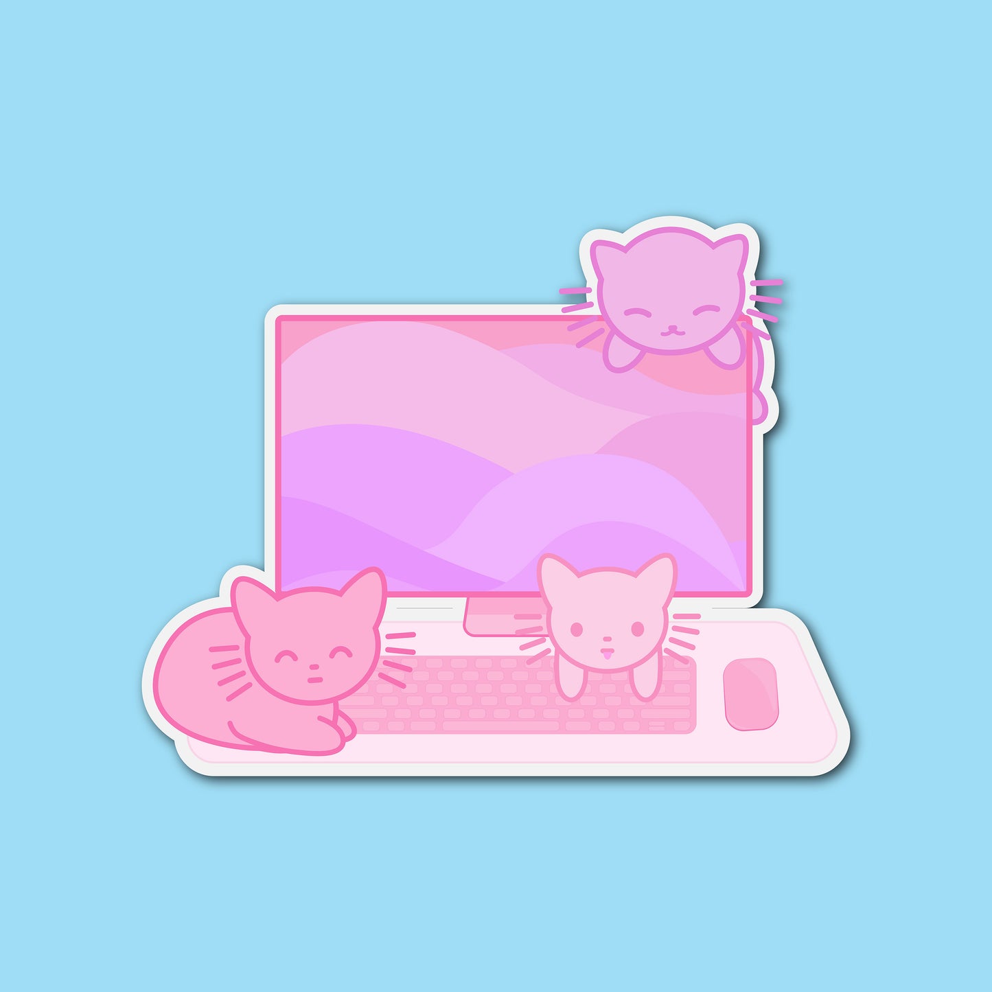 Cat Colleagues Sticker