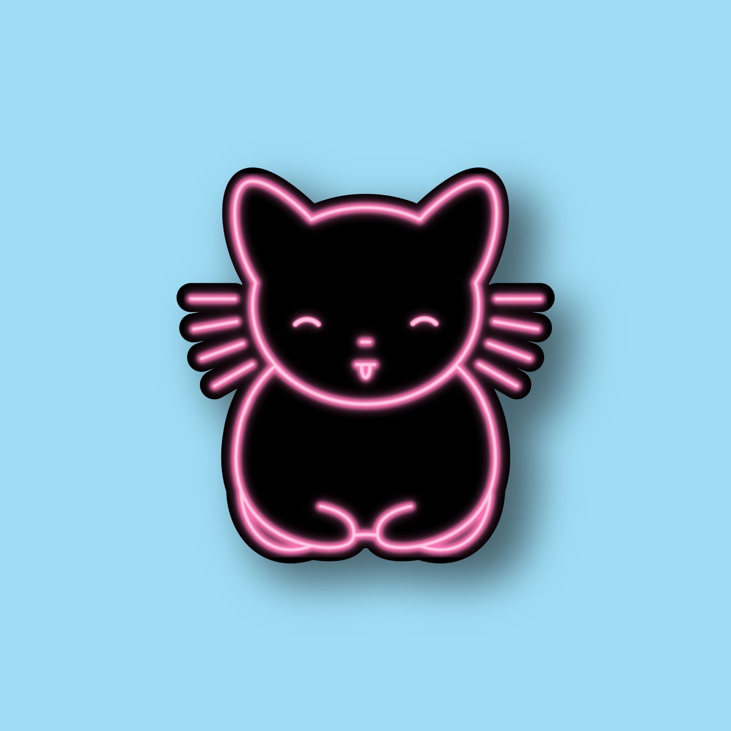 Neon Cat Sticker