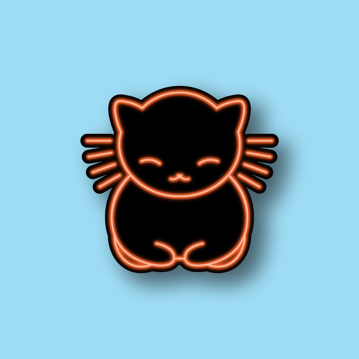 Neon Cat Sticker